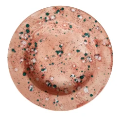 Coral Mottled Soup Plate