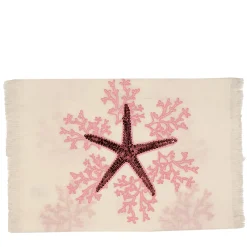 Corallo Rosa Fringed Taupe Runner