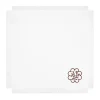Corallo Rosso Set of 6 Fringed Embroidered White Napkins