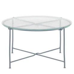 Corda Plumbeo Round Glass Top Outdoor Dining Table by Zanellato&Bortotto