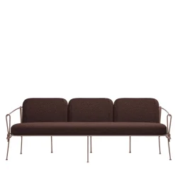 CORDA 3-Seater Brown Iron Outdoor Sofa by Zanellato&Bortotto