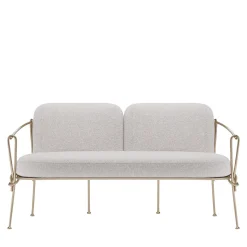 Corda Two-Seat Champagne Iron Outdoor Sofa by Zanellato&Bortotto