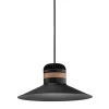 Cordea out black metal with brown leather strap outdoor pendant lamp