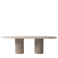 Corkcrete Beige Aluminum Dining Table