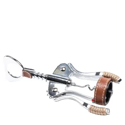 Corkscrew with Beige Eco-Leather and Rope Inserts