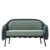 Corolla 273 Green and Blue Sofa by Cristina Celestino