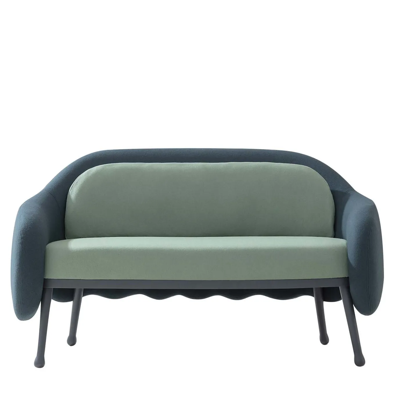 Corolla 273 Green and Blue Sofa by Cristina Celestino