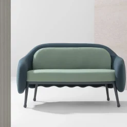 Corolla 273 Green and Blue Sofa by Cristina Celestino