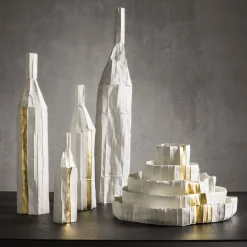 Corteccia White Bottle with Gold Insert