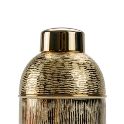 Cortex-Textured 2-Piece Set of Gold-Plated Brass Shaker and Mixer