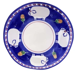 Cortile Set of 6 Round Blue Charger Plates 38cm