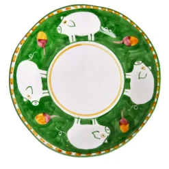 Cortile Set of 6 Round Green Charger Plates 38cm