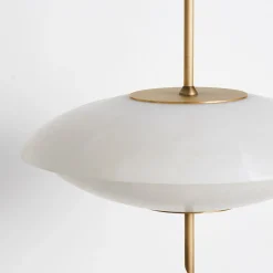 Cosmos Anticated Satin brass and Alabaster Chandelier