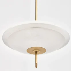 Cosmos Anticated Satin brass and Alabaster Chandelier