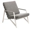 Cottage Gray Armchair with White Frame
