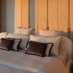 Couple Rectangle Brown And White Velvet Happy Pillows