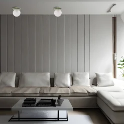 Crapa Green Brass And Glass Small Ceiling Lamp