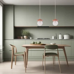 Crapa Red Brass And Glass Small Pendant Lamp