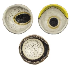 Crateri Set of 3 Yellow and Brown Bowls