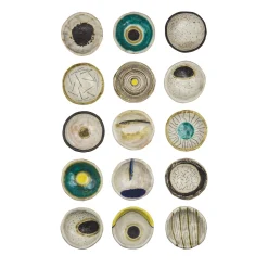 Crateri Set of 3 Yellow and Brown Bowls