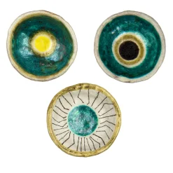 Crateri Set of 3 Yellow and Blue Bowls