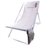 Cream and White Deck Chair