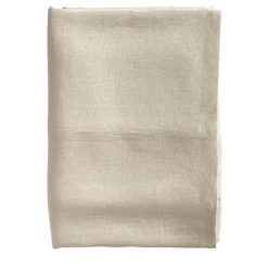 Cream Heavy Linen Bed Cover with Sewing