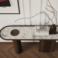 Creta Eucalyptus Wood Console