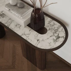 Creta Eucalyptus Wood Console