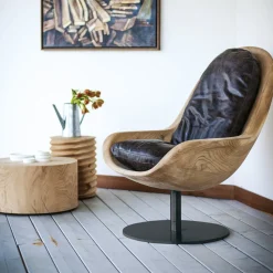 Creus Revolving Cedar Armchair by Pininfarina