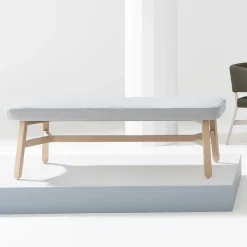 Croissant 569 Light Gray Ottoman by Emilio Nanni