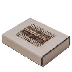 Crosera Beige Leather Domino Game Box