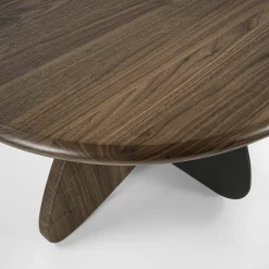 Cross solid Walnut wood and iron Dining Table