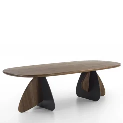 Cross solid Walnut wood and iron Dining Table