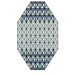 Crosses II Handknotted Rug Blue