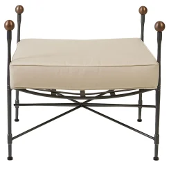 Crossweave Tall Cushioned Pouf