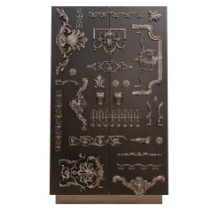 Crown Century Black Ash Wood Bar Cabinet