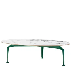 Cruise Alu Round Green Coffee Table by Ludovica & Roberto Palomba