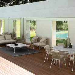 Cruise Alu White Dining Table by Ludovica & Roberto Palomba