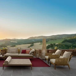 Cruise Teak Ottoman by Ludovica & Roberto Palomba