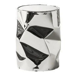 Crumpled Chrome Aluminium Stool #2
