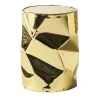 Crumpled Gold Aluminium Stool #1