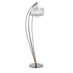 Crystal Blade Floor Lamp with Black Aubergine Finish