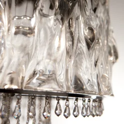 Crystal Blade Floor Lamp with Black Aubergine Finish