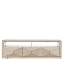 Crystal Glossy Eucalyptus Wood Sideboard
