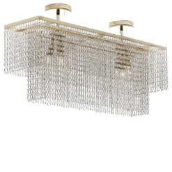 Crystal Pendants Rectangular Chandelier