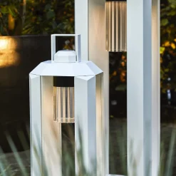Cube Large White Outdoor Lantern