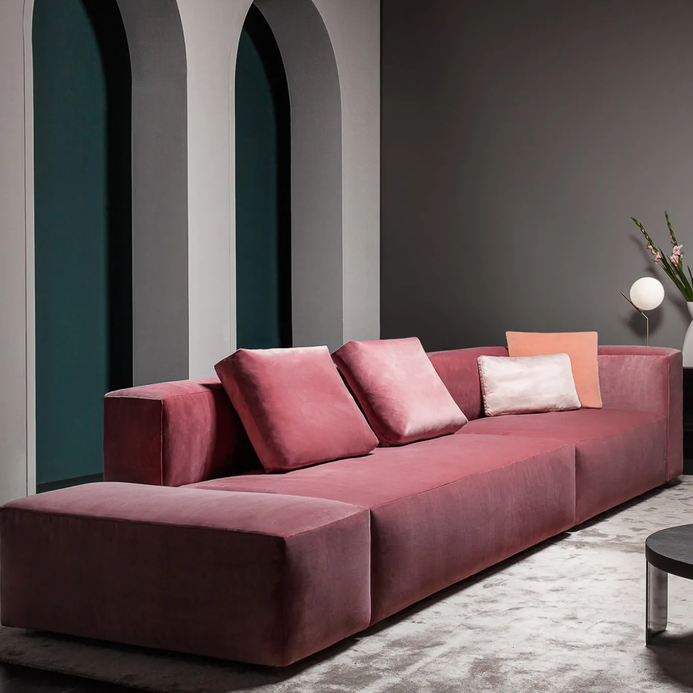 Cube Pink Sofa by Gianluigi Landoni