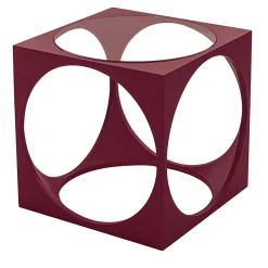 Cubo Red Laquered Wood Coffee Table