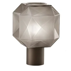 Cubo Satin interior smooth dove grey table lamp